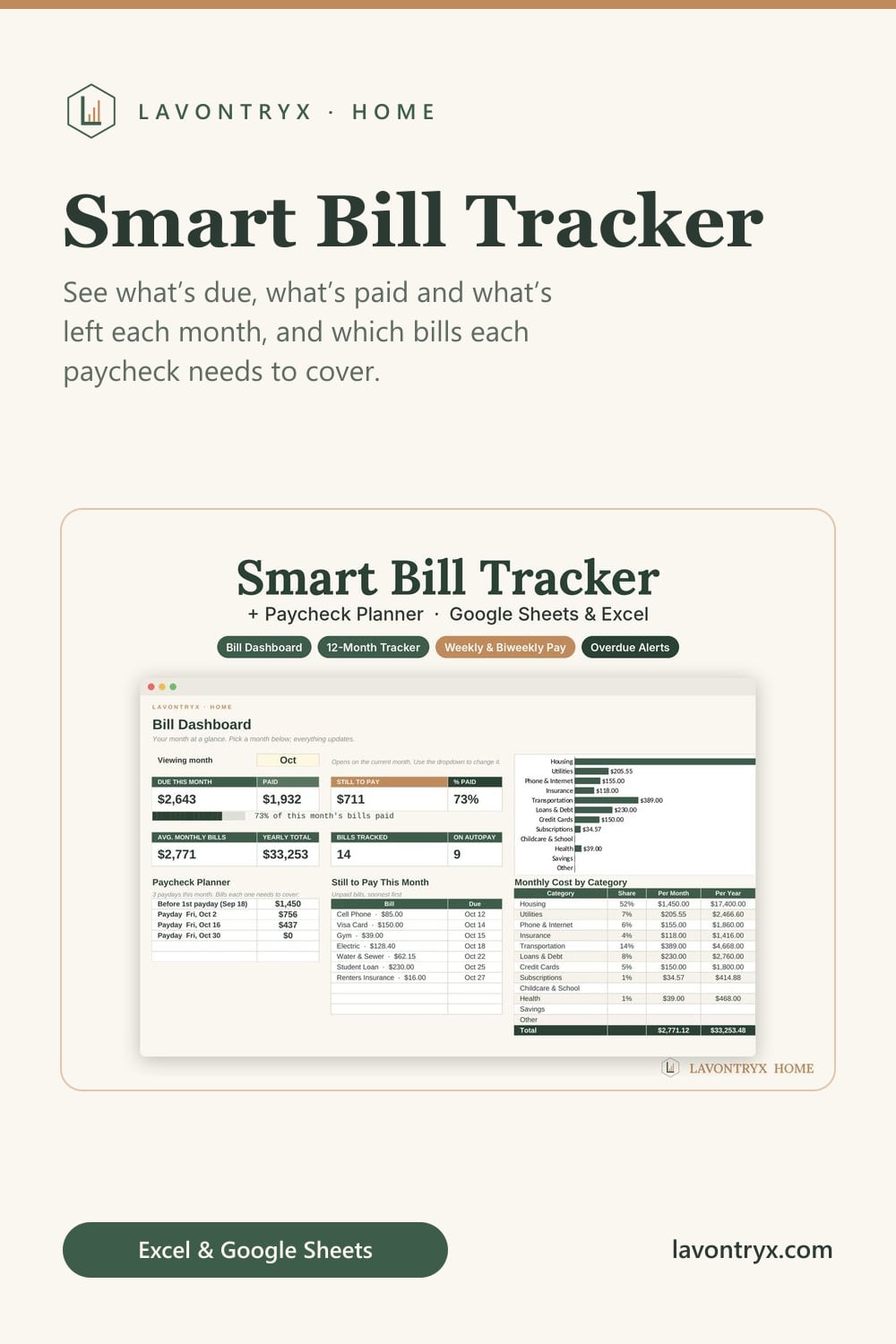 Pinnable image for Smart Bill Tracker